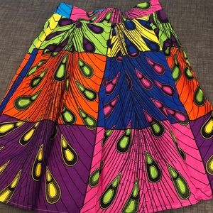 African Ankara print skirt